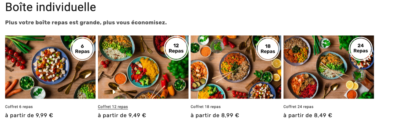Screenshot 2025-07-24 at 5.00.25 PM Comparatif des box individuelles Prepmymeal : coffrets de 6, 12, 18 et 24 repas avec plats équilibrés colorés à base de légumes, légumineuses et protéines, proposés à partir de 8,49 € par repas